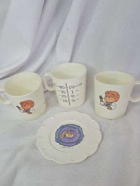 Vintage 1990 Cabbage Patch Kids children's plastic tea set 